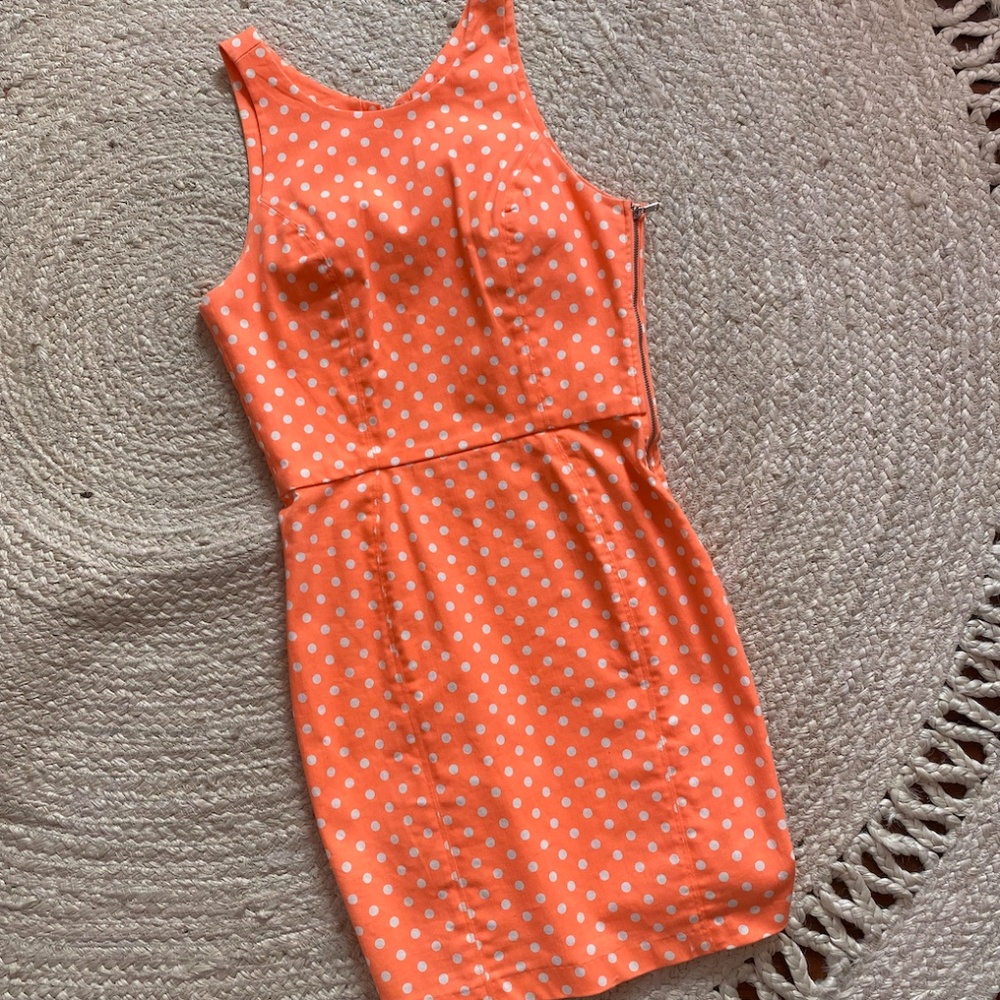 DOLCE VITA orange polka dot dress